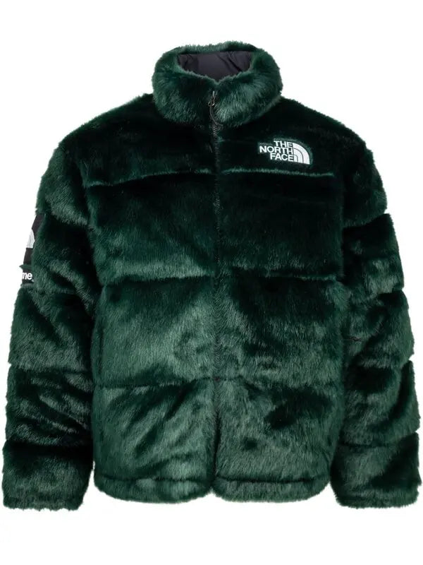 SUPREME X The North Face Faux-Fur Jacket Green