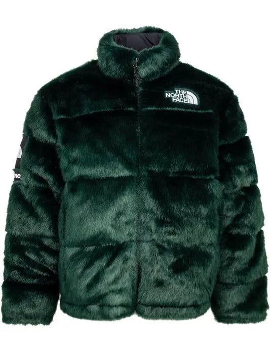 SUPREME X The North Face Faux-Fur Jacket Green