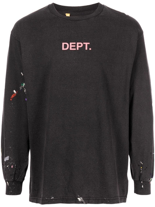 Gallery Dept. - Paint-Splattered Logo-Print Cotton-Jersey