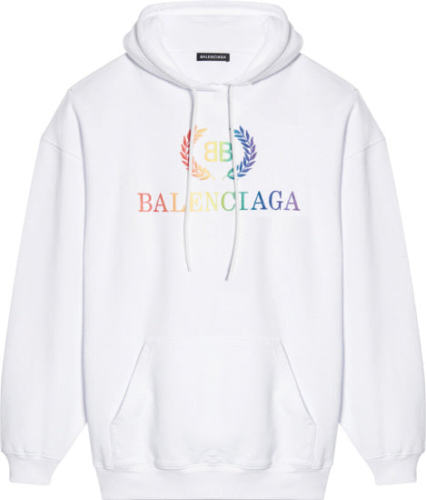 Balenciaga  Rainbow-Logo Hoodie