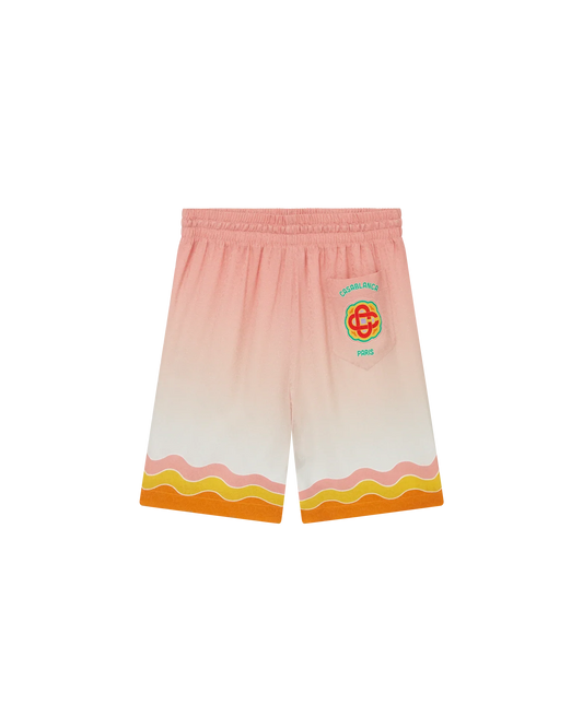 Casablanca Rainbow Monogram Silk Shorts