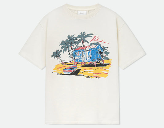 RHUDE Beach Side T-Shirt | White