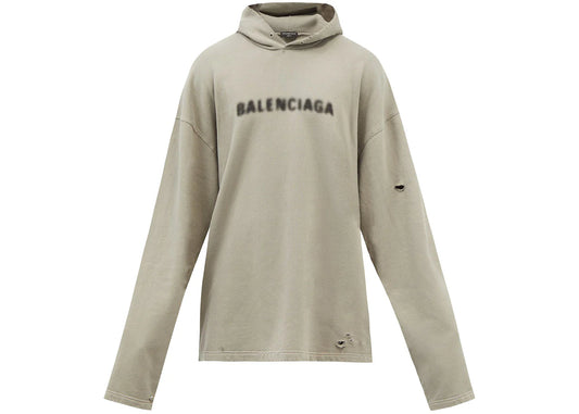 Balenciaga Distressed Blurry Logo Hoodie