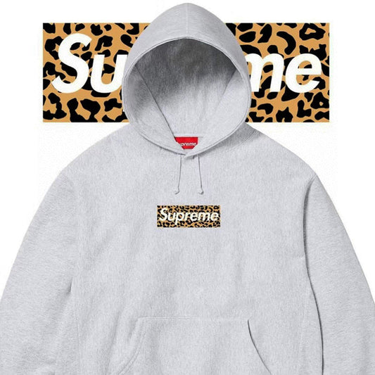 Supreme Shanghai Box Logo Hoodie Heather Grey