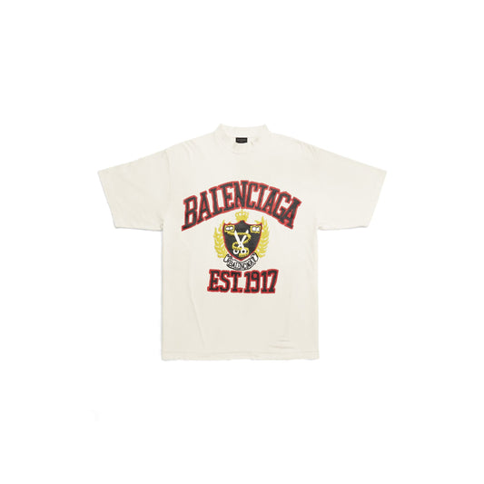 Balenciaga College Medium Fit T-Shirt White -SS22