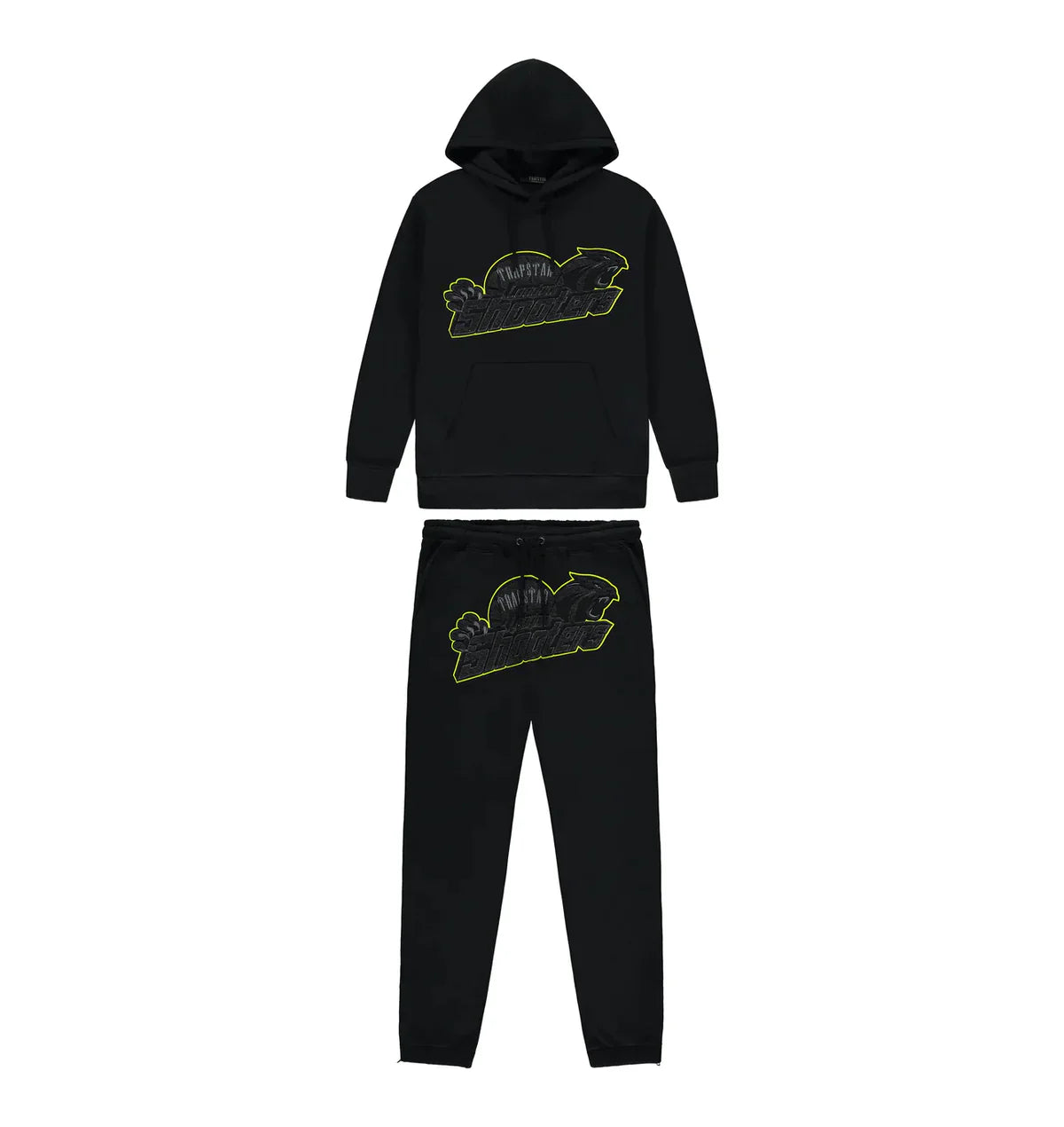 Trapstar Shooters Hoodie Tracksuit Black/Lime