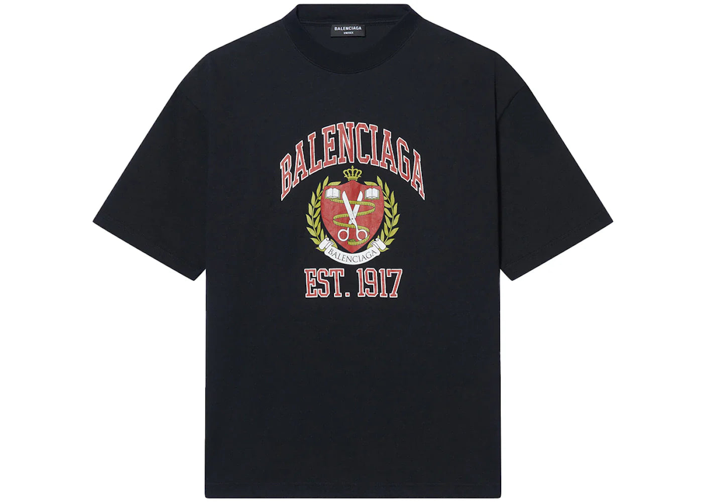 Balenciaga College Medium Fit T-Shirt Black -SS22