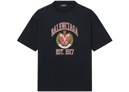Balenciaga College Medium Fit T-Shirt Black -SS22