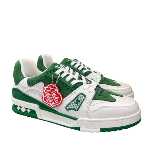 Louis Vuitton LV Made Trainer Monogram Denim White Green