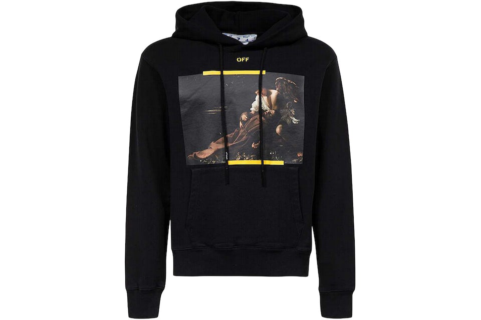 Off-White Arrow Caravaggio St. Fran Slim Hoodie Black/Yellow/Multi