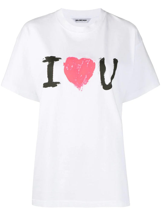 Balenciaga I Love You T Shirt White