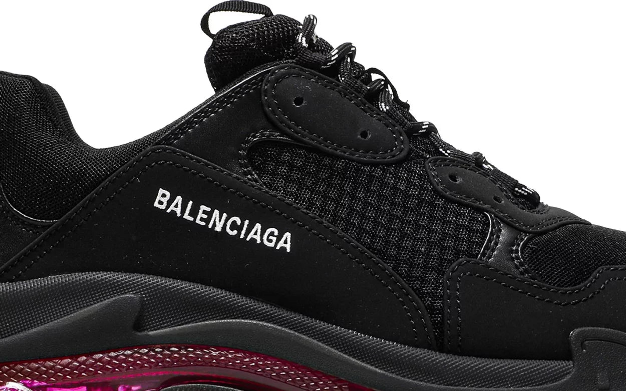 Balenciaga Triple S Sneaker 'Clear Sole - Black Pink Neon'