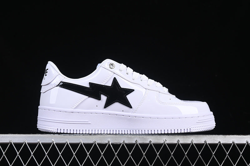 A Bathing Ape Bape Sta #2 White Patent