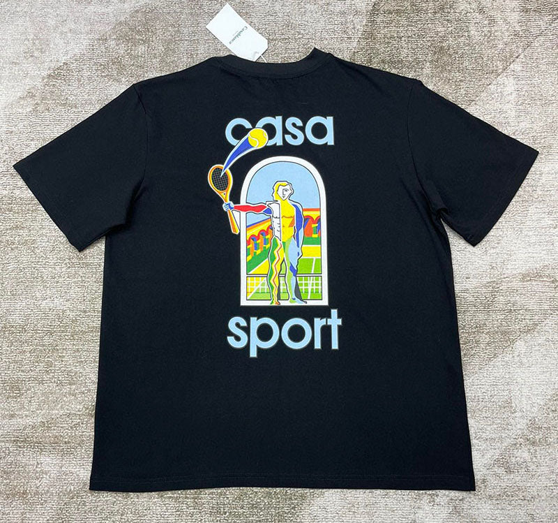 CASABLANCA Le Jeu Coloré T-Shirt Black