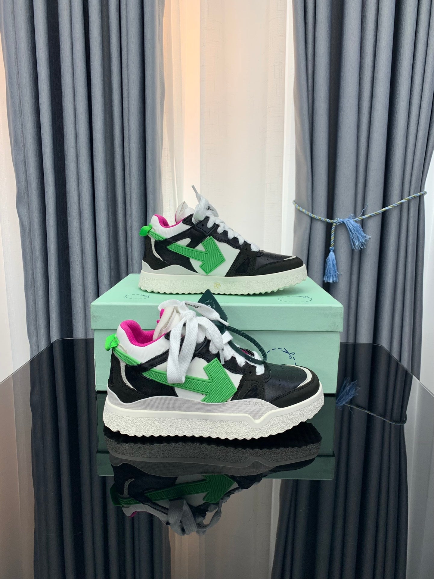 Off-White New Mid Sponge 'Black White Green'