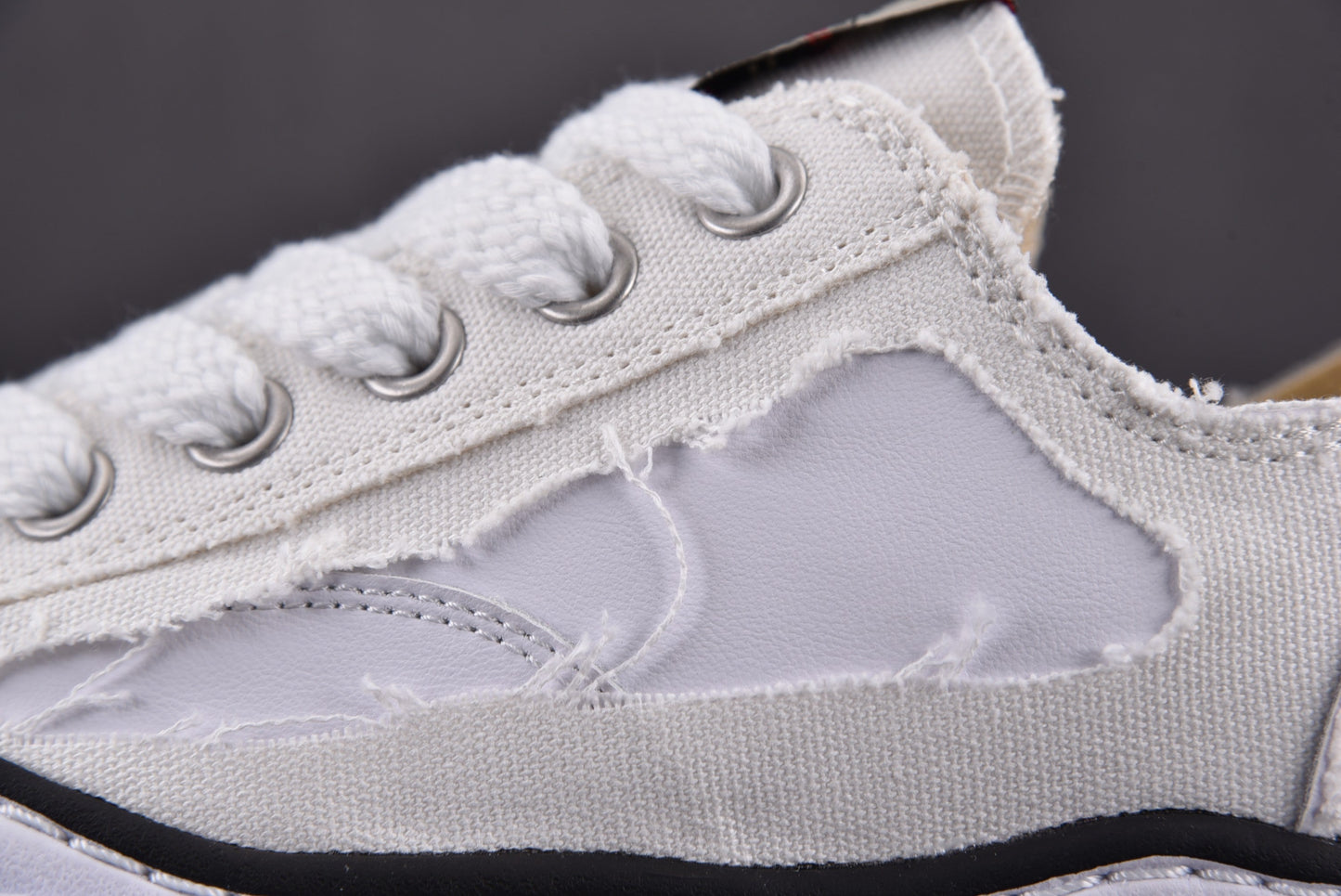 Maison Mihara Yasuiro Baker OG fringed cotton-canvas White