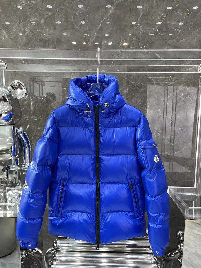Moncler Ecrins Blue Nylon Down Jacket