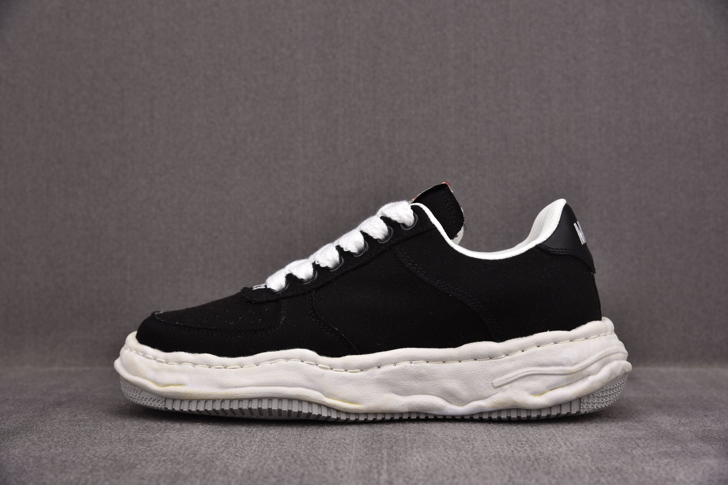 Maison Mihara Yasuhiro Wayne OG Sole Washed Canvas Low Black