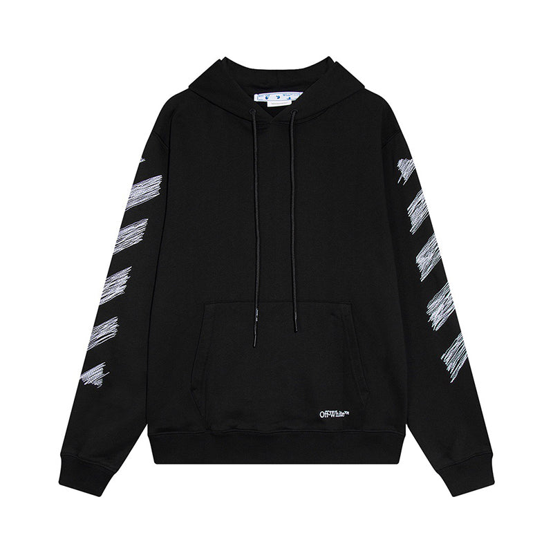 Off-White Scribble Diag-print Cotton Hoodie