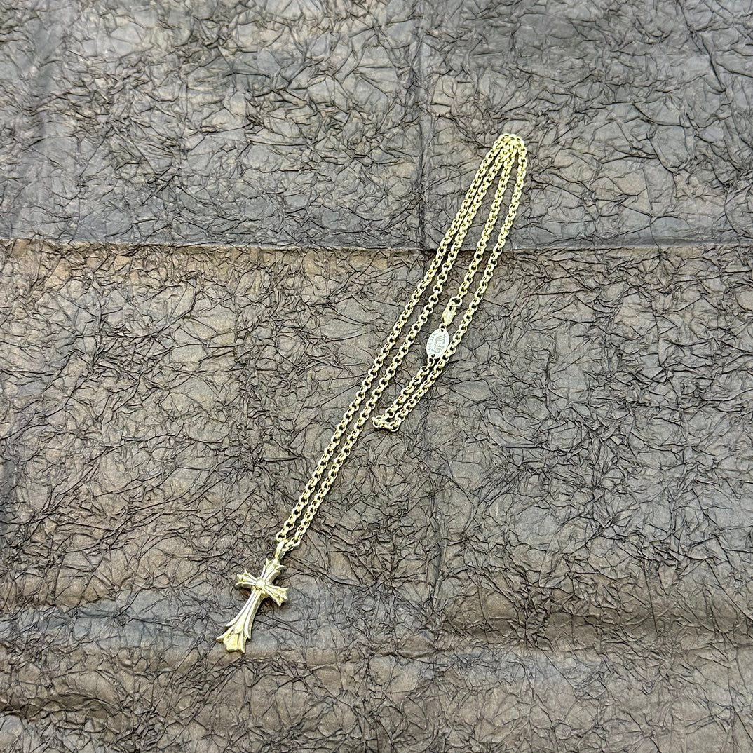 Chrome Hearts - Cross Tiny Pavé After Necklace