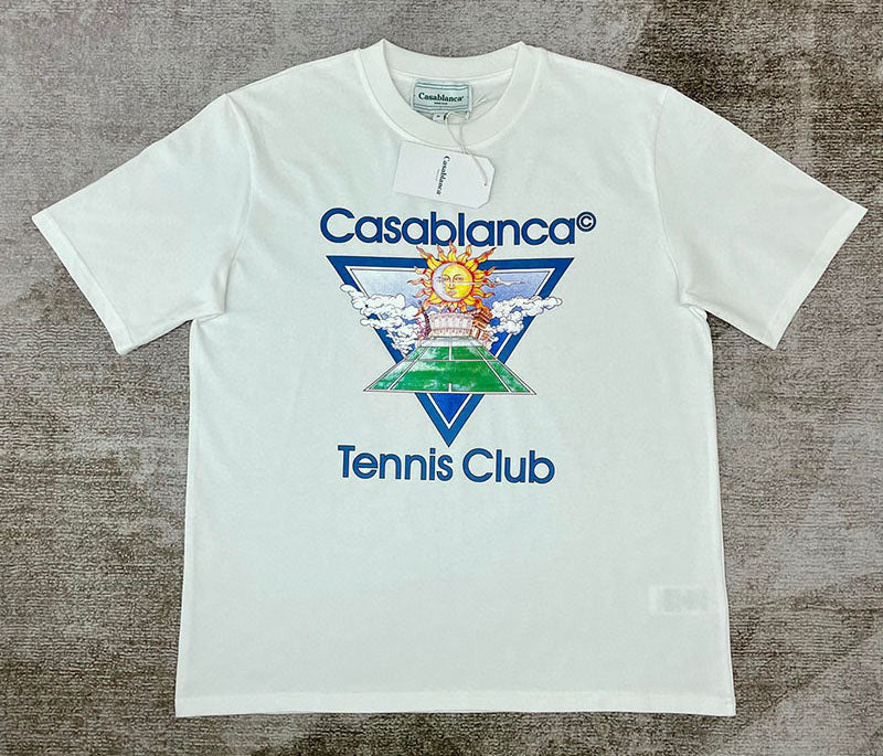CASABLANCA Tennis Club Sub Printed T-Shirt White