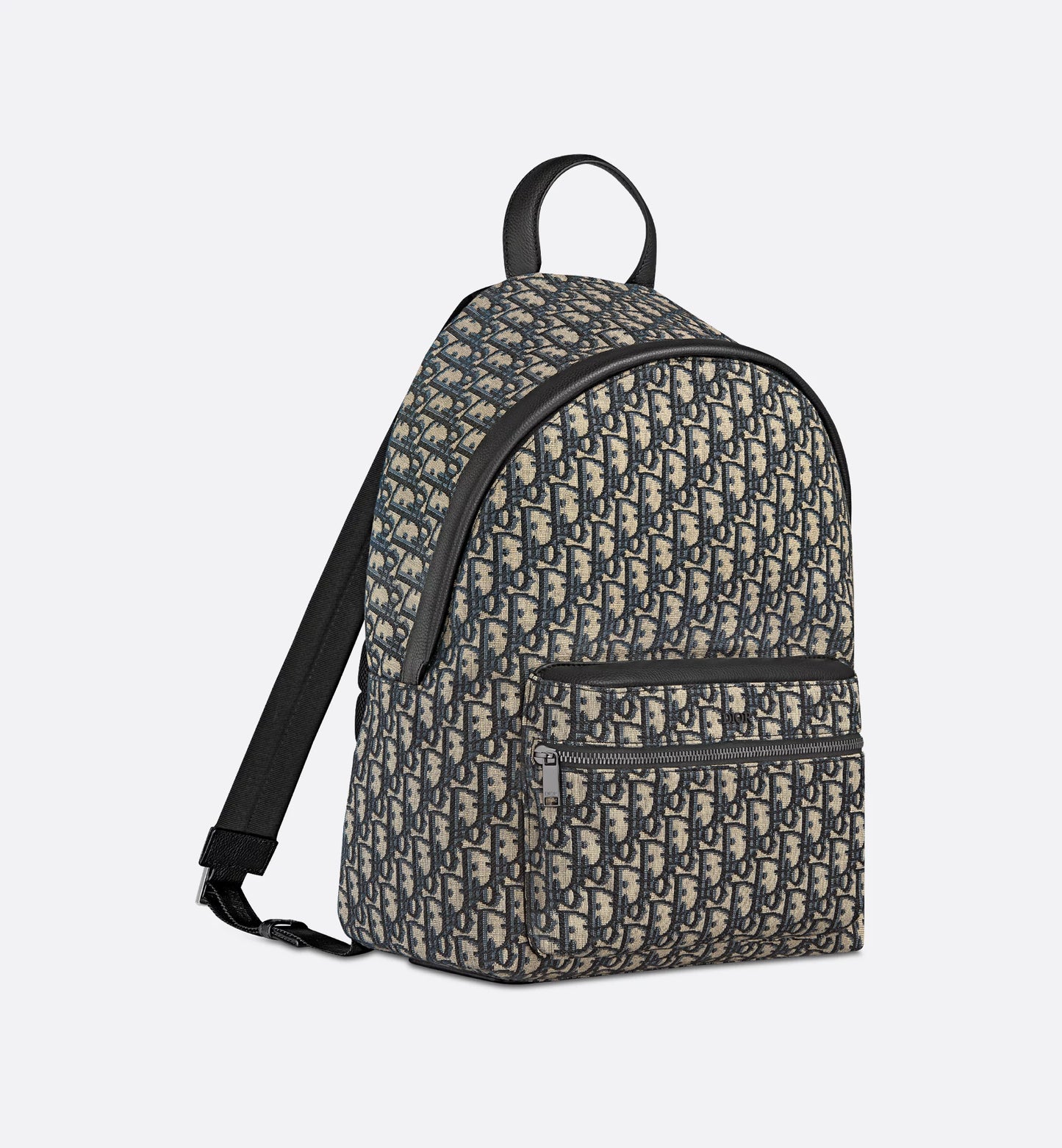 Dior Rider Backpack Oblique in beige and black jacquard