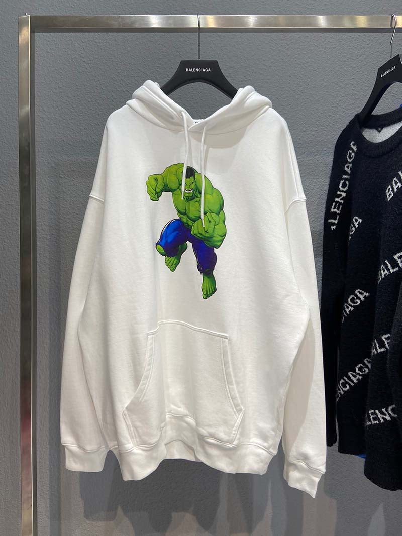 Balenciaga x Marvel Hulk Hoodie White