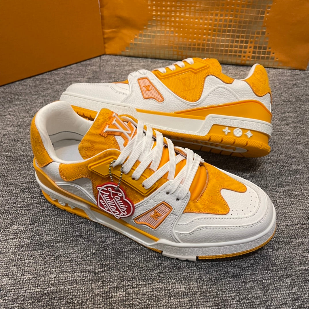 Louis Vuitton LV Made Trainer Monogram Denim White Yellow