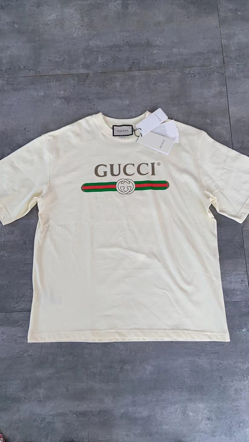 Gucci Cotton Jersey Oversize With Logo White