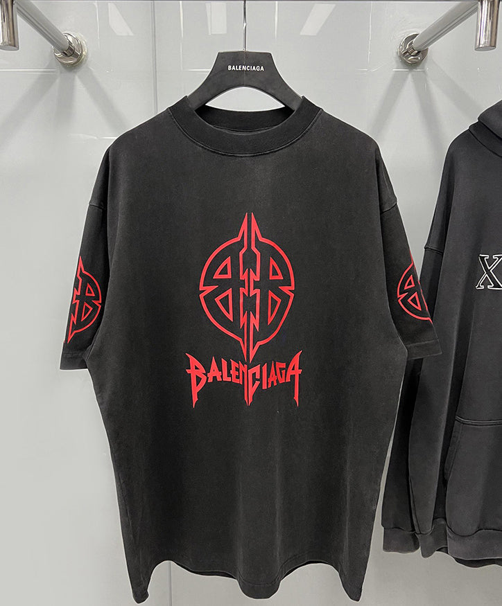 Balenciaga Metal BB Black Crew Neck Tee