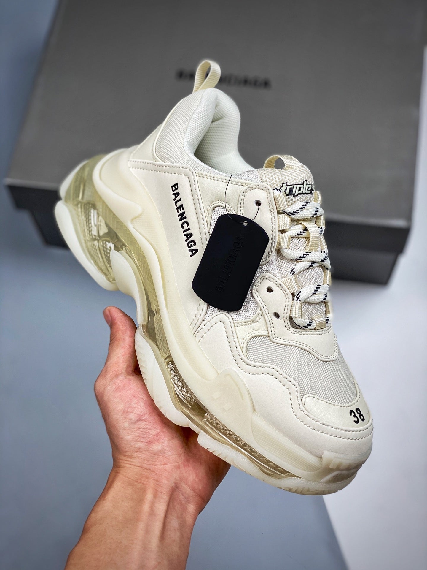 Balenciaga Wmns Triple S Sneaker 'Clear Sole - Eggshell'