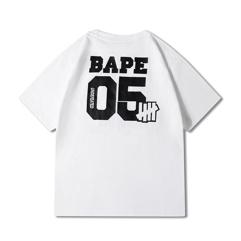 BAPE x UNDEFEATED COLLEGE Tee White
