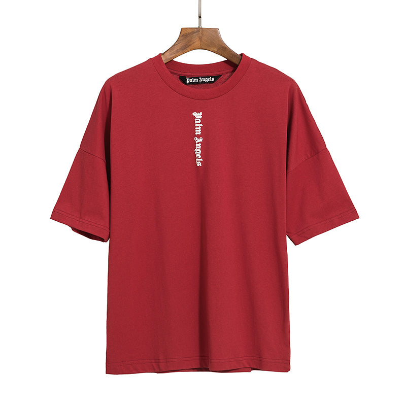Palm Angels Vertical Logo T Shirt Red