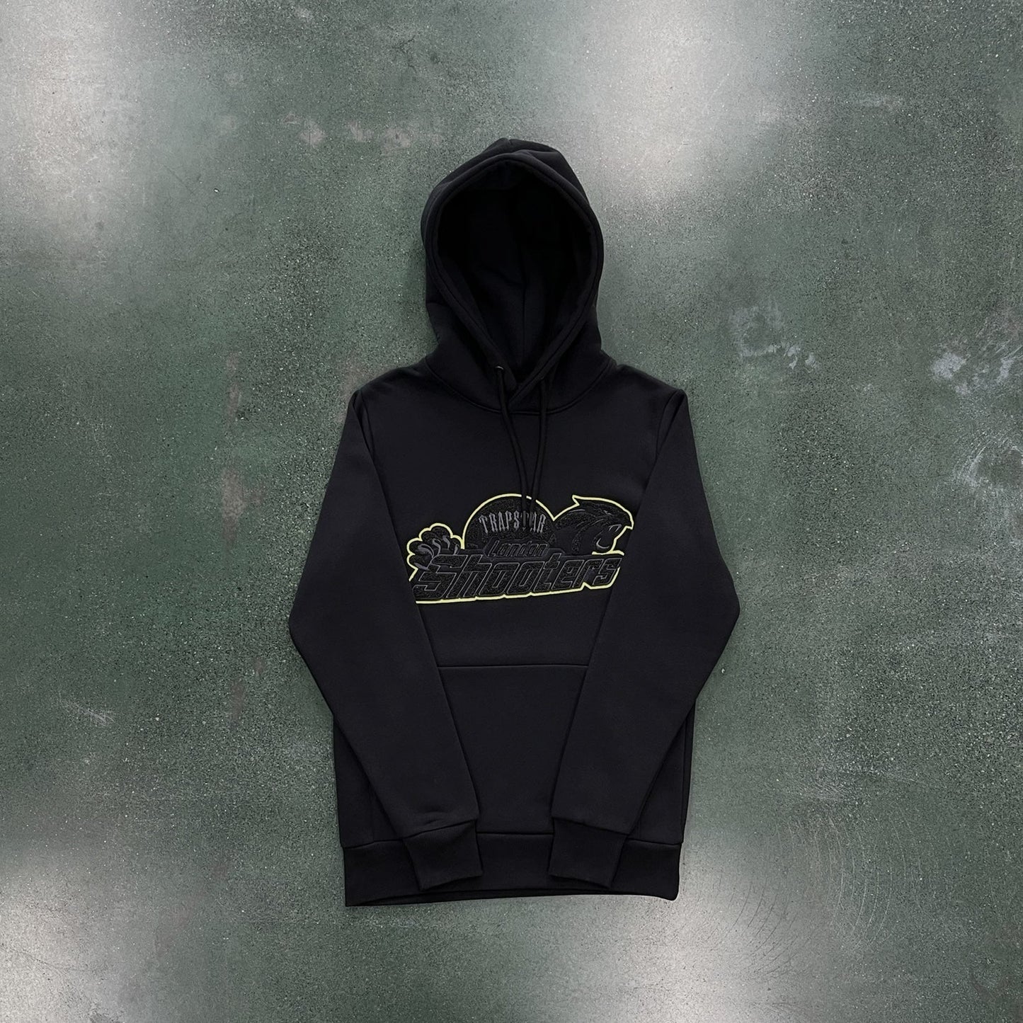 Trapstar Shooters Hoodie Tracksuit Black/Lime