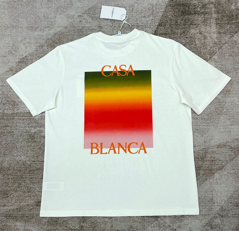 CASABLANCA Gradient Casa Logo T-Shirt White