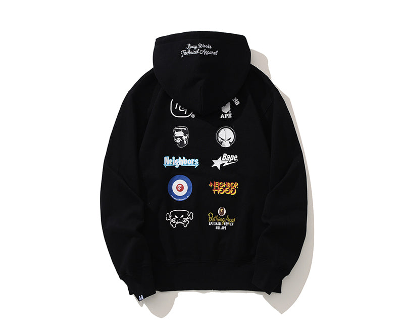 BAPE x Neighborhood Relaxed Fit Pullover Hoodie Black