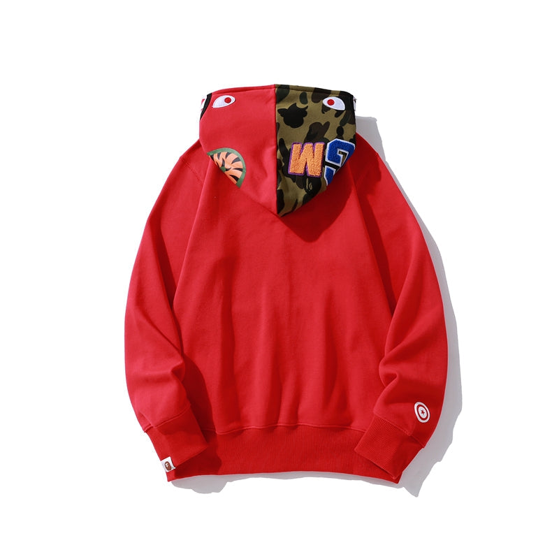 BAPE Shark Full-Zip Hoodie (FW23) Red