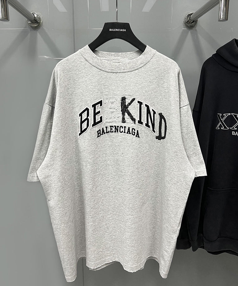 Balenciaga Be Kind Oversized T-Shirt Grey