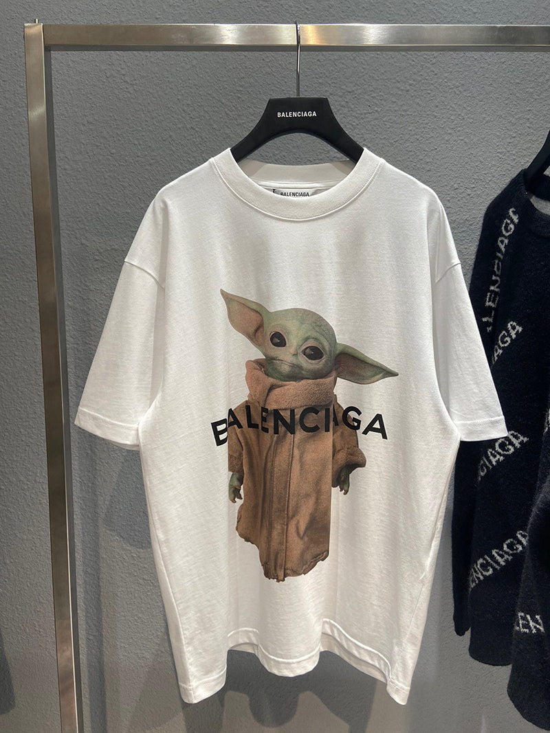 Balenciaga Baby Yoda Short Oversized Tshirt White