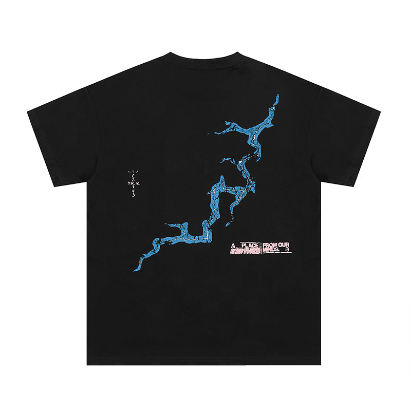 Travis Scott Cactus Jack For Fragment Danger Tee Washed Black