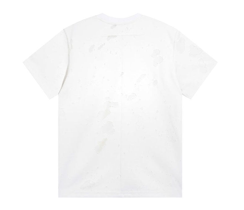 GIVENCHY Paris Distressed Logo T Shirt White/Black