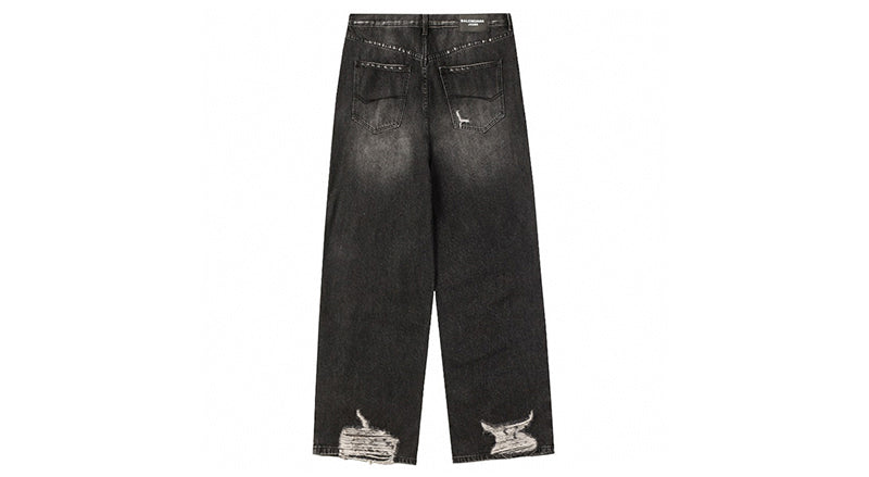 Balenciaga Destroyed Super Large Exhaust jeans