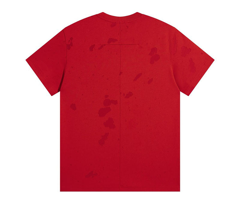 GIVENCHY Paris Distressed Logo T Shirt Red