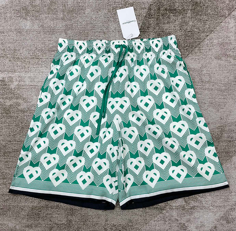 CASABLANCA Heart Monogram Sport Silk Short