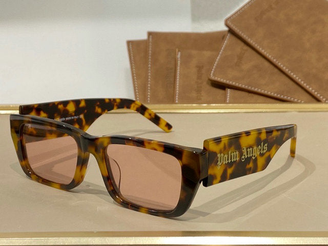 Palm Angels Palm Rectangle Frame Sunglasses Havana