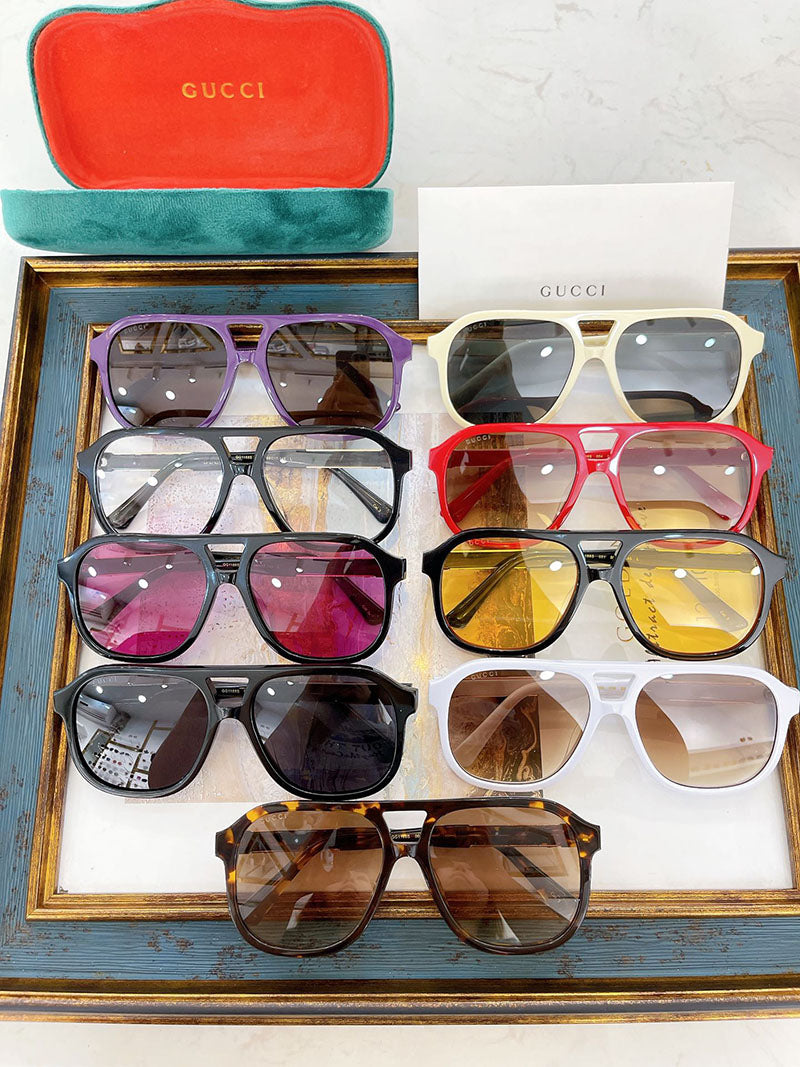 Gucci logo-plaque Tortoiseshell Sunglasses