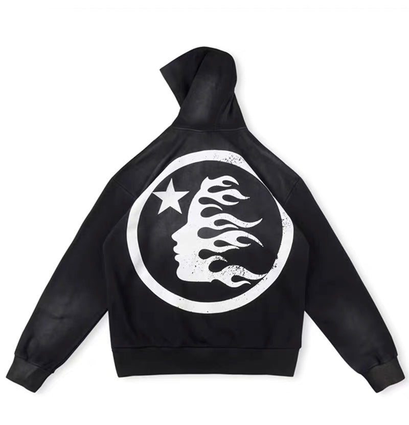 Hellstar Vintage washed Hoodie Black
