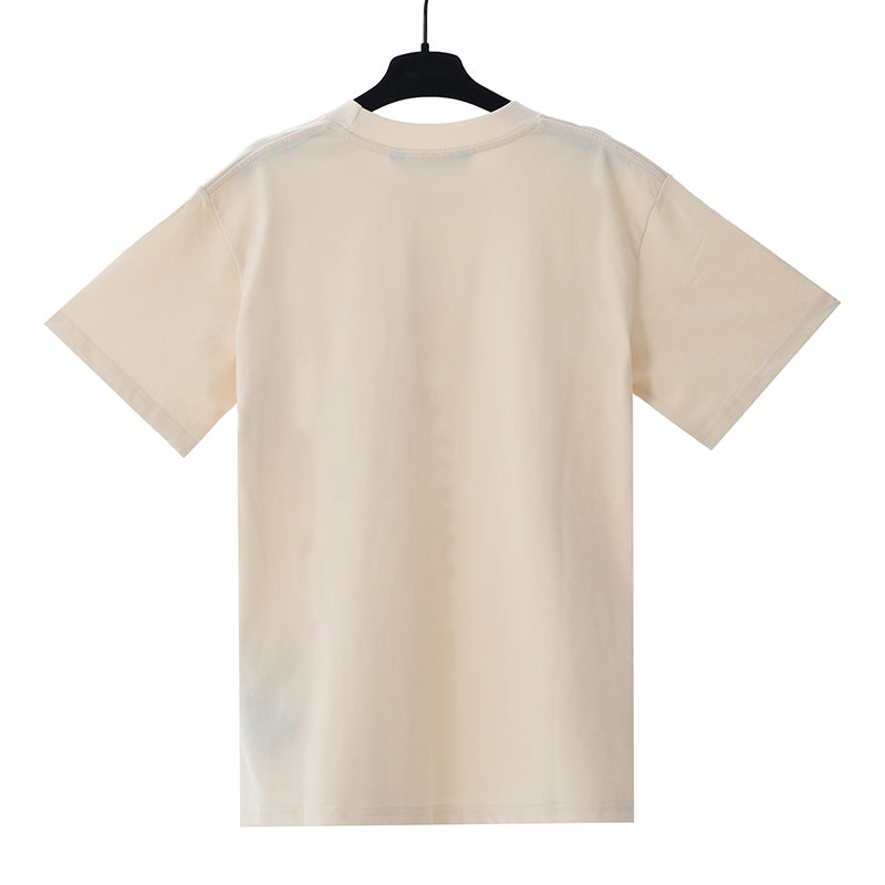 Palm Angels 'Vertigo' Beige Cotton T Shirt