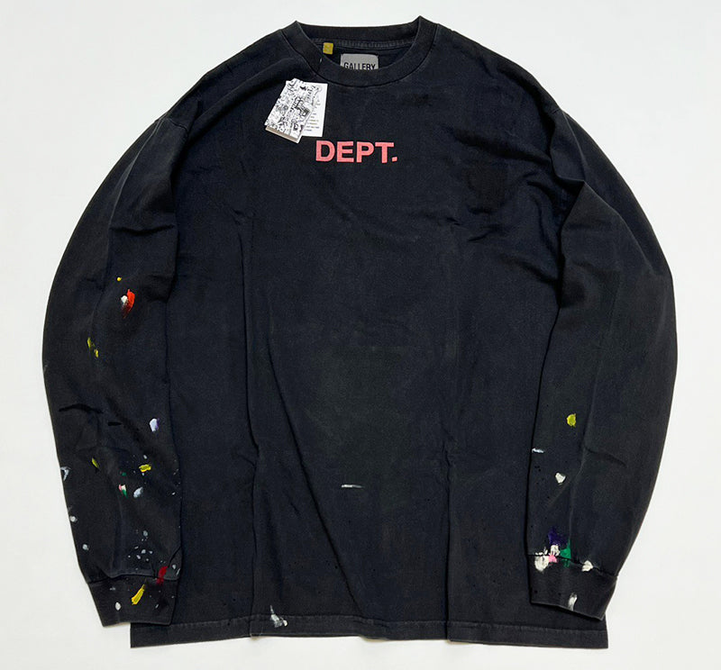 Gallery Dept. - Paint-Splattered Logo-Print Cotton-Jersey