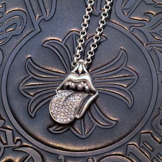 Chrome Hearts Rolling Stones Necklace 'Silver'